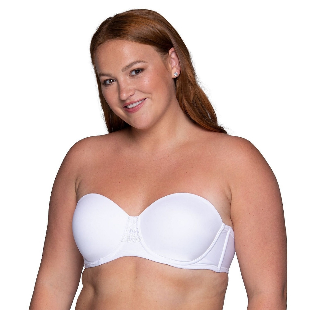 New Vanity Fair White Strapless Bra